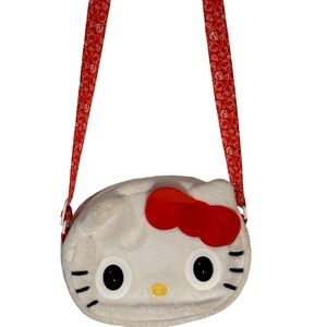 Hello Kitty Plush White and Red Electronic Handbag Eyes Flutter